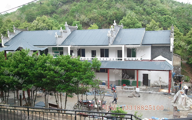 景区仿古合成树脂瓦图片