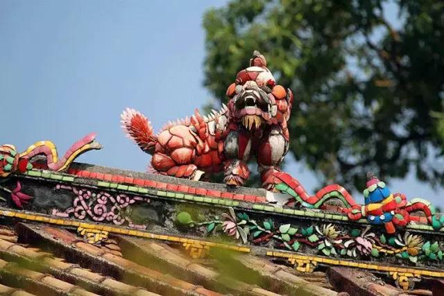 潮州嵌瓷,屋顶生花