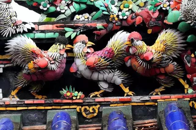 潮州嵌瓷,屋顶生花
