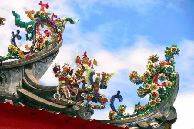 潮州嵌瓷,屋顶生花